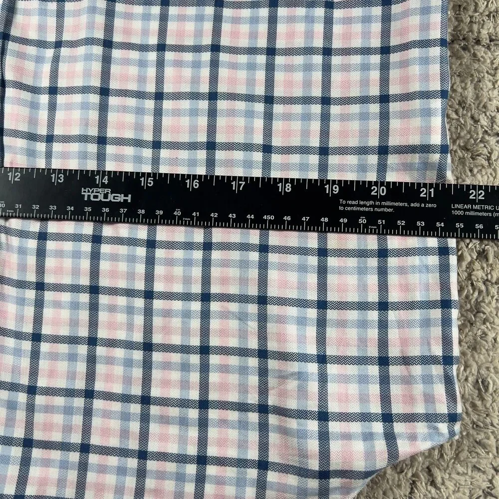 Banana Republic Grant Fit Men's L Supima Cotton Plaid Long Sleeve Button Shirt